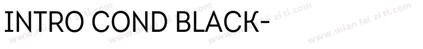 intro cond black字体转换